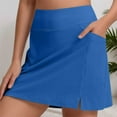 thumbnail image 2 of Razzly Ladies High Waist Casual Skirt for Sports Yoga and Everyday Fitness Comfortable A-Line Design with Pockets for Active Women(Blue,S), 2 of 5