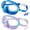 02-blue& Purple, variant on Swimming Goggles, 2-Pack Wide View Swim Goggles, Anti-Fog/UV No Leak Goggles with Ear Plugs