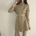 thumbnail image 2 of Internet Celebrity Small Suit Mid-length Chic Retro Belt Korean Style 2024 Casual Elegant Instagram Style Suit Jacket for Women R, 2 of 5