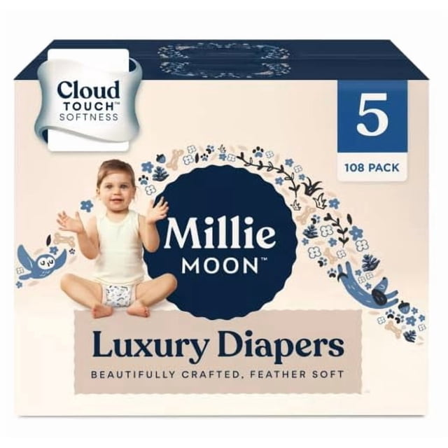 Pañales de lujo Millie Moon talla 5, 108 unidades