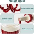 thumbnail image 4 of 360 Degrees Rotating Folding Hook, 3 Pcs Suction Cup Multi-Claw Hook, Self-Adhesive Suction Cup Hooks Rotating Kitchen Utensil Holder,Multi-Purpose Kitchen Utensil Hanger with 6 Hooks (Red), 4 of 7