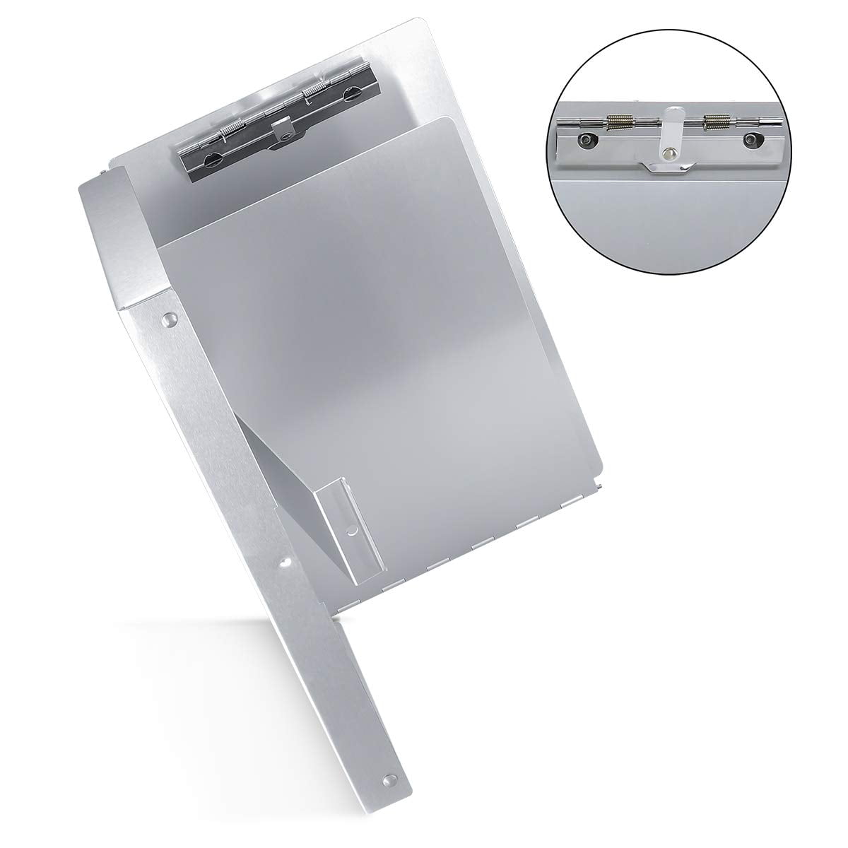 Small Aluminum Clipboard With Storage (memo Size)  6 X 10.2 Inches Recycled Metal Snapak Form Holder Binder Inside Serrated Clip Posse Box For Truck Driver Fits Half Letter Size Paper