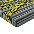 thumbnail image 2 of Ambesonne Police Fitted Sheet, Do Not Pass Wraps, Twin Size, Yellow Black Grey, 2 of 3