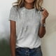thumbnail image 2 of Camisetas de Manga Corta para Mujeres Moda Impresa Cuello Redondo Camiseta, Lentejuelas Detalle para Primavera Verano Casual Y Fiesta, 2 of 8