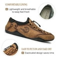 thumbnail image 2 of Mens Casual Leather Loafers Lightweight Soft Comfortable Oxfords Non-slip Breathable Walking Driving Shoes Brown 7 US, 2 of 7