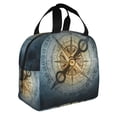 thumbnail image 2 of Easygdp Vintage Compass Bolsa Térmica Premium - Tela Oxford Impermeable, Gran Capacidad, Bolsillo Frontal, Unisex para Trabajo, Escuela, Actividades al Aire Libre y Picnics, 2 of 8
