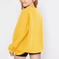 thumbnail image 4 of GiLiling Girls Preppy Heart Sweatshirt, Cute Oversized Pullover, Kids Valentine's Day Graphic Crewneck Athletic Sweater with Pocket (Yellow, 13-14 Years), 4 of 7