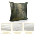 thumbnail image 4 of Fenyluxe Misty Forest Pillow Covers Farmhouse Decorative Sunshine Trees Throw Pillow Covers for Patio Furniture and Couch 20x20in, 4 of 5