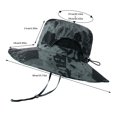 thumbnail image 3 of beishanbush Bucket Hats Men Mountaineering Fishing Camouflage Hood Rope Outdoor Shade Foldable Casual Breathable Bucket Hat Khaki, 3 of 4