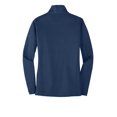 thumbnail image 6 of Port Authority L805 Ladies Vertical Texture Full-Zip Jacket, Regatta Blue/ Iron Grey, XL, 6 of 6