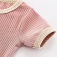 thumbnail image 7 of RMGVDSD Baby Girls Short Sleeve Bodysuits Soft Ribbed Romper Onesies Comfortable Breathable Bodysuit One-Piece Outfit Baby Girl Clothes Handsome Fashion 12-18 Months, 7 of 7