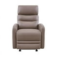 thumbnail image 2 of Khloe Contemporary Recliner in Greige Genuine Leather, 2 of 8
