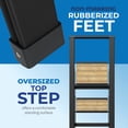 thumbnail image 5 of Sorfey 3-Step Folding Step Ladder Slim, Aluminum Foldable Step Stool, Black, 5 of 8