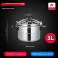 thumbnail image 1 of 18-54cm Cooking Thickeneded Large Capacity Mini Commercial Non-Stick Pan Explosion-Proof Household Pressure Cooker Workmanship 20cm Bottom 4L gas stove, 1 of 6