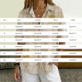 thumbnail image 4 of Endives Women's Linen Shirt Short Sleeve Shirt Collared Blouse for Women Casual Button Down Shirt Beach Vacation Outfits Hawaiian Shirt for Women Beige M, 4 of 7