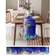 thumbnail image 3 of Ldtrchee Christmas Table Runner 120 Inches, Snowflake Xmas Tree Blue Purple Bed Runner Dresser Scarves Tabletop for Indoor Outdoor Parties/Ceremony/Banquet, 13"x 120", 3 of 8