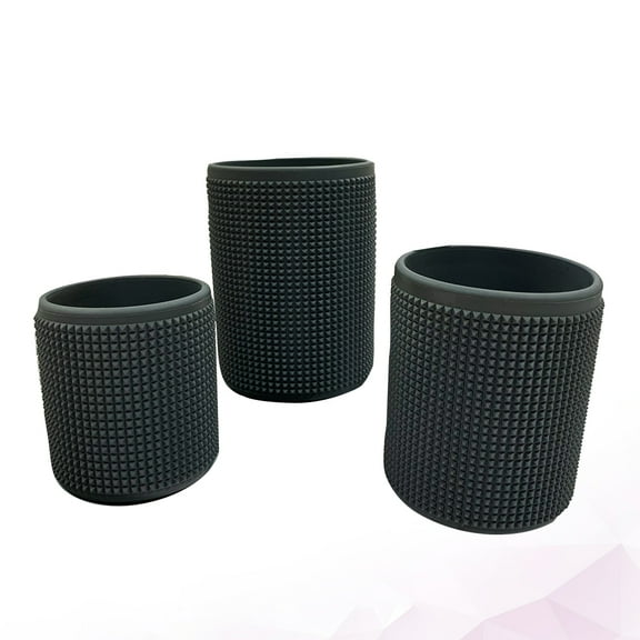 COSMOBETTY 3Pcs Impact Protection Silicone Cup Sleeve for Outdoor Activities Dark Grey