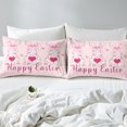 thumbnail image 4 of Erosebridal Cartoon Rabbit Fitted Sheet Twin, Happy Easter Print Bedding Set Twin Size, Festival Decor, 2pcs (No Top Sheet), 4 of 6