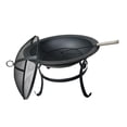 thumbnail image 2 of Parrilla para hoguera de leña, metal duradero, rejilla con cubierta de pantalla contra chispas, hoguera para acampar en el patio trasero Zulema Pozo de fuego ardiente, 2 of 8