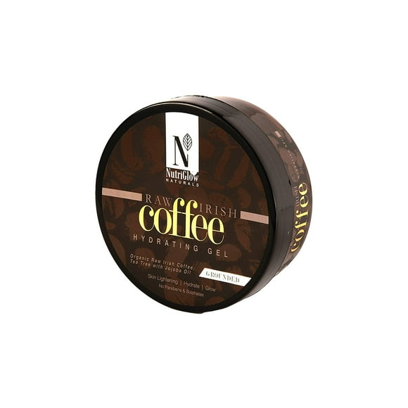 NUTRIGLOW Natural's Coffee Hydrating Gel, Organic Raw Irish Coffee, Tea Tree & Jojoba Oil, Skin Lighting, Hydrating & Glowing Skin, Vegan, Non-Greasy, No Paraben & Sulphate 200gm