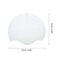 thumbnail image 4 of Unique Bargains 1 Pc Silicone Waterproof Geometric Pattern Swim Cap White, 4 of 5