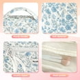 thumbnail image 4 of Qoosea Makeup Bag, Quilted Makeup Bag Set, Cosmetic Bag Gifts for Women Girls, Cute Cotton Bow Pattern Travel Toiletry Organizer Bag 3 Set, 4 of 9