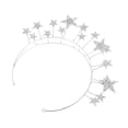 thumbnail image 3 of Tocado de novia para boda, diadema decorativa para dama, tocado de estrella nupcial (plata), 3 of 6