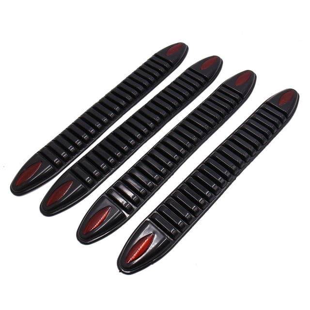 Unique Bargains 4 Pcs 400 x 50mm Rubber Self Adhesive Car Bumper Guard Protector Sticker Strip