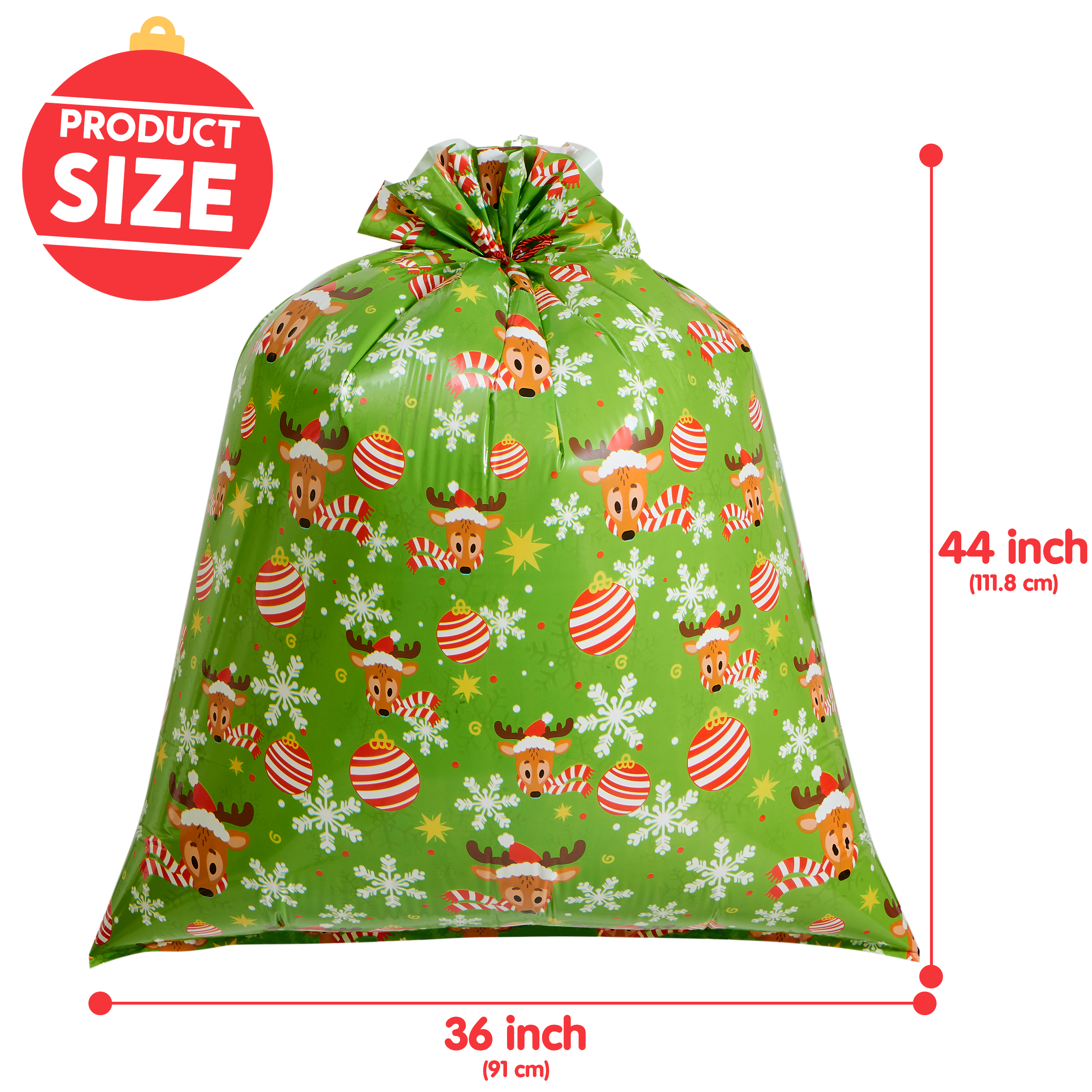 Joyfy 3-Piece Jumbo Christmas Gift Bags, 44 x 36 Inches photo 3