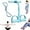 Blue, variant on Multifunctional Tension Cor, Comes with a Figure 8 Exercise Bands Upgrade 8 Tube Foot Pedal Resistance Band with Handle Thick Latex Material