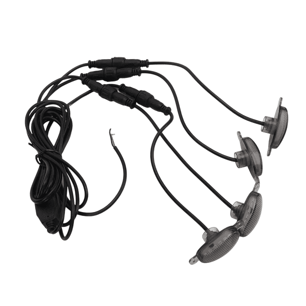 Kit 4 Luz Led Parrilla Bloosom Universal Raptor Ámbar Con Cable Drl Amarillo