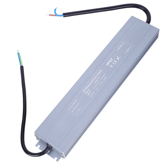 Fuente de alimentación CA/CC conmutada ultradelgada e impermeable para componentes eléctricos HRUW-200W-12V 170-240VAC (50/60HZ)