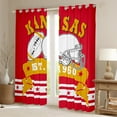 thumbnail image 2 of 3D Football Game 30%-50% Blackout Curtains American Football City Curtains, Sports Rugby Helmet Decorations Window Curtains Cool Sports Decor Curtains & Drapes 42''Wx90''L, Kansas, 2 of 6