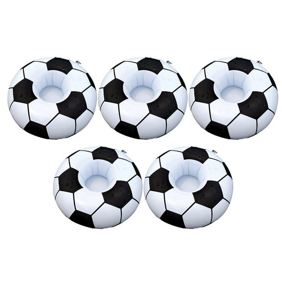 MLINS 5pcs Inflatable Loevely Football Drink Cup Holder Beach Backdrop Party Favors Decoration