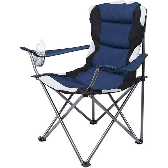 BirdRock Home 2-Pack Padded Camping Folding Chair - Navy