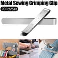 thumbnail image 2 of 20Pcs Metal Sewing Crimping Clip Stainless Steel for fabric Hemming clips sewing clips Clips With Built-in Ruler Cloth Measurement Ruler, 2 of 9