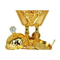 thumbnail image 3 of Arabia Incense/Bakhoor Burner (Mabkhara) -Oud Burner, Metal,Tray Inside 9 inch Tall (Golden), 3 of 4