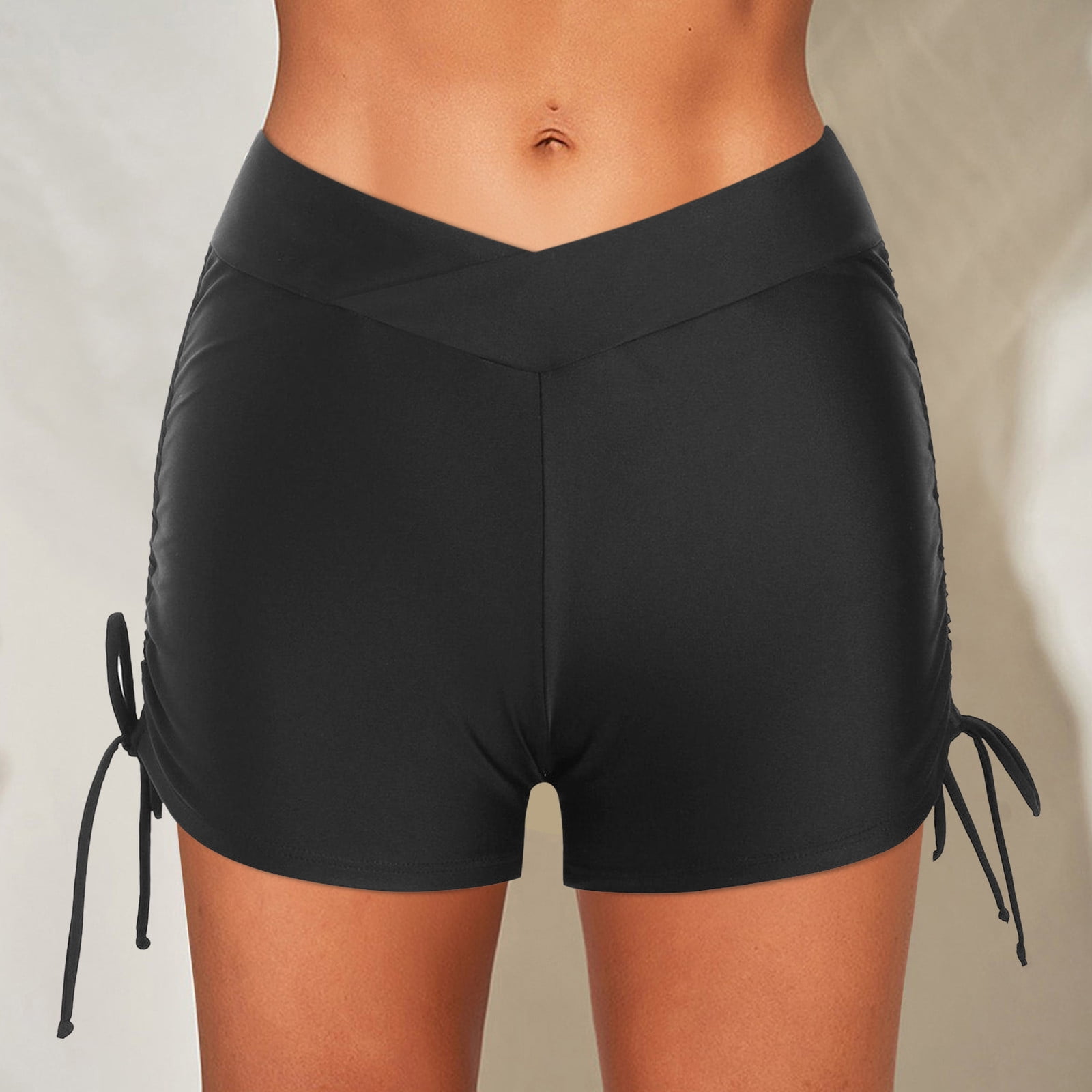 Eashery Plus Size Womens Swimsuits Bottoms Boy ShortsWomen Bathing Suit Girls' Swimwear Black S