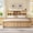 Natural Oak, variant on KeyWhat Farmhouse King Size Bed Frame with 54" Tall Storage Bookcase Headboard, Wood Platform Bed Frame with 2 Drawers, No Box Spring Needed, Dark Rustic Oak