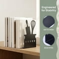 thumbnail image 2 of REGALWOVEN Decorative Metal Bookends with Hollow Tree Design, Book Ends Shelves, Non-Skid Bookshelf Black Whisk 3.9"L x 3.9"W x 5.9"H, 2 of 5