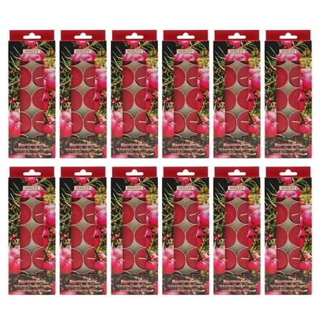Hosley 120 PCs Bulk Pack Mountain Berry Fragrance Highly Scented Tea Light Candle. Ideal for Wedding Church Vigil Emergency Lanterns Spa Aromatherapy Party Reiki Candle Garden