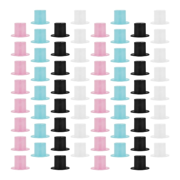 HOMEMAXS 120pcs Mini Plastic Top Hats Tiny Top Hat Small Top Hat Tiny Hats Craft Snowman Hats Small Snowman Hats Mini Top Hats Miniature Top Hat Small Top Hats For Crafts