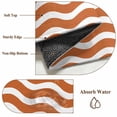 thumbnail image 6 of 5'x8' Area Rugs, Orange White Indoor Outdoor Area Rug for Living Room Bedroom, Modern Abstract Waves Water Ripple Striped Washable Bathroom Rugs Kitchen Floor Carpet Mats Home Decor Aesthetic, 6 of 8
