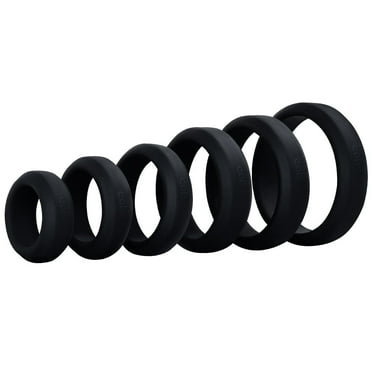 Cock Rings with 6 Different Size, Cob Soft Silicone Penis Ring Cockring Set for Men or Couples