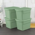 thumbnail image 6 of Sterilite 18 Gal Stackable Storage Tote with Handles, Crisp Green (32 Pack), 6 of 6