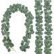 thumbnail image 2 of Flores artificiales de vid de seda, 3 uds., plantas artificiales de glicina, verdor, enredaderas colgantes falsas, guirnalda de hojas verdes para boda y cocina, 2 of 5