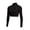 Black - Adult Sizes, variant on Chassé Women's Long Sleeve Cropped Bodysuit, Mock Neck Cheerleading Shirt - Adult Sizes (Kelly Green, M)
