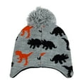 thumbnail image 6 of Big Sale! Fdelink Beanie Hat Winter Hats Children's Woolen Hat Dinosaur Pattern Boys and Girls Thermal Knitted Hat Cap Grey, 6 of 8
