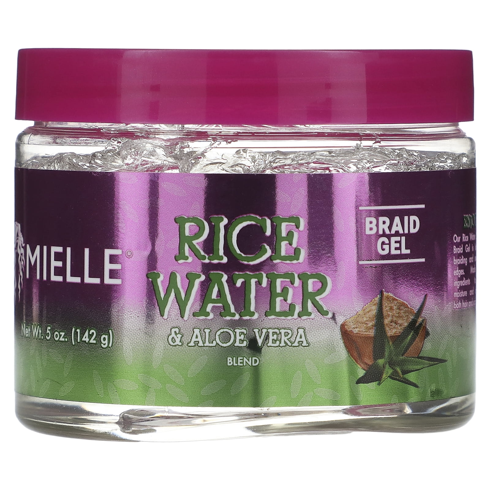 (2 pack) Mielle Rice Water & Aloe Braid Gel 5 oz