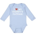 thumbnail image 3 of Inktastic I Love My Daddy's Tattoos Boys or Girls Long Sleeve Baby Bodysuit, 3 of 5
